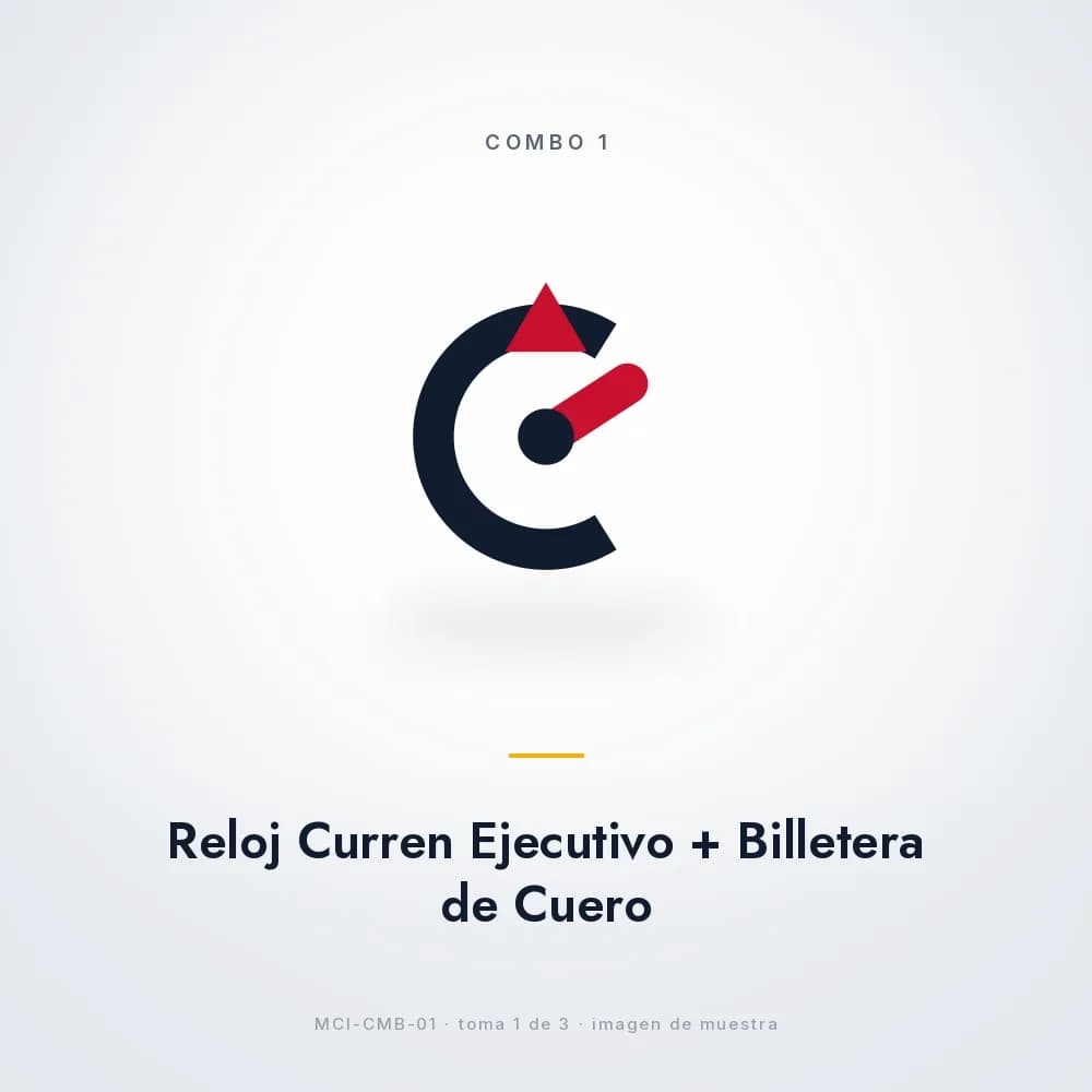 COMBO 1: Reloj Curren Ejecutivo + Billetera de Cuero