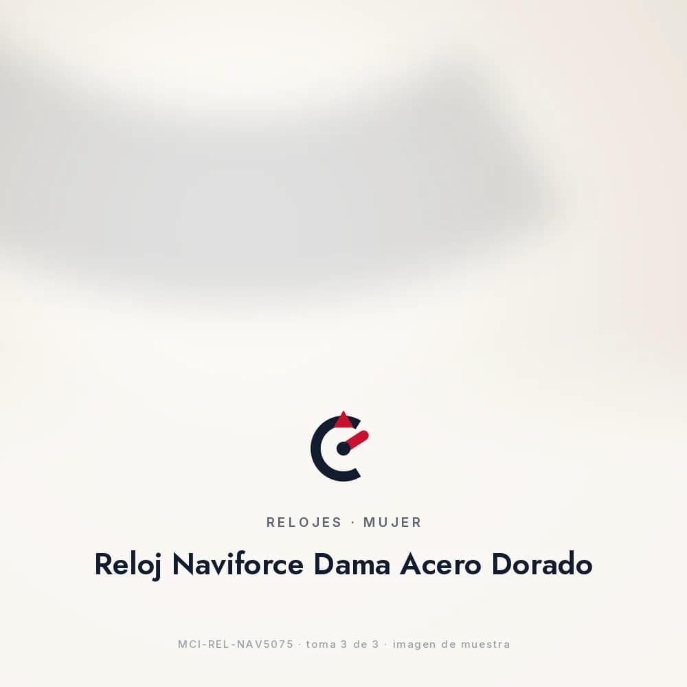 Reloj Naviforce Dama Acero Dorado, en muñeca femenina con manicura